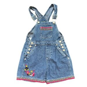 The Children's Place Embroidered Floral Denim Overalls - 5